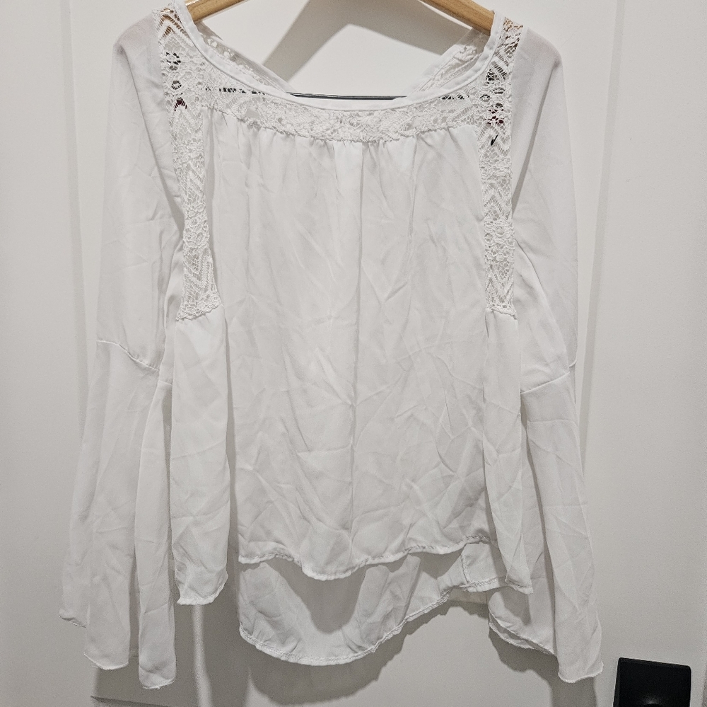 White sheer top